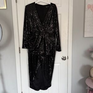 Boohoo sequin dress